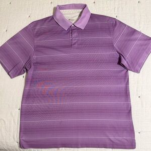 Cutter & Buck Lavender Striped Polo Shirt